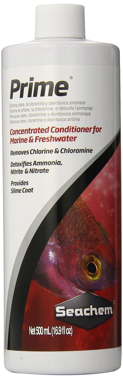 Seachem Prime Fresh and Saltwater Conditioner – Chemical Remover and Detoxifier 16.9 fl. oz