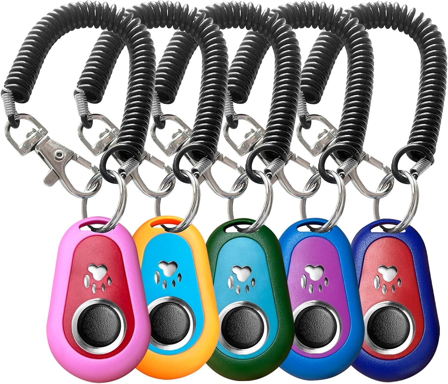 Pet Training Clicker with Strap for Dogs/Cats/Horses/Birds or Other Animals – Clickers for Training (5 Colors)
