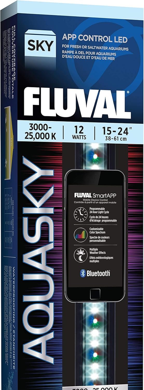 Fluval Aquasky 2.0 LED Aquarium Light – 12W, 15–24″