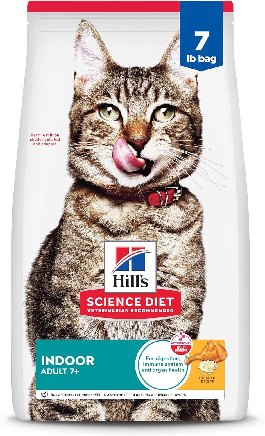 Hill’s Science Diet Adult 7+ Indoor Dry Cat Food | #1 Veterinarian Recommended, Chicken Recipe, 7 lb. Bag