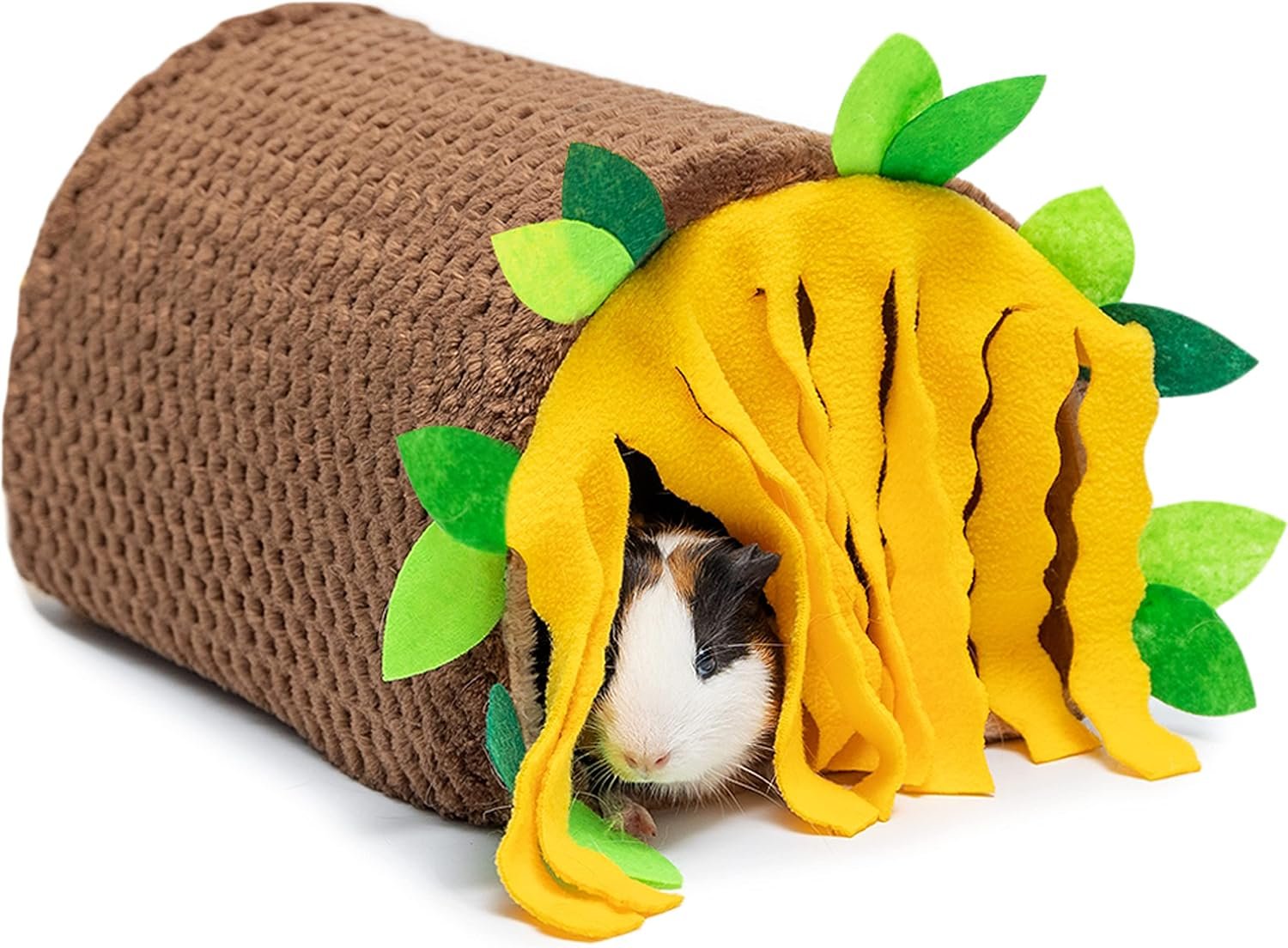Guinea Pig Hideout, Fleece Tunnel House Small Pet Cage Accessories | Soft Play & Sleep Small Animal Hideout Tube, Cozy Bed Nest for Hamster Rat Chinchilla Hedgehog