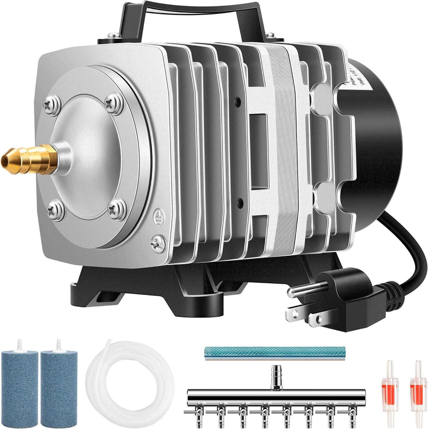 VIVOSUN 317/634/1110/1427 GPH Aquarium Air Pump Commercial Air Pump with Aluminum Housing, Outlet 15/25/40/55 W, Fish Tank Bubbler Pond Aerator for Aquariums, Ponds, Hydroponics